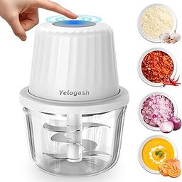 Yelogash 400ML Rechargeable Mini Electric Chopper with 6 Stainless Steel Blades, Chopper Electric for Kitchen, Onion Chopper, Food Processor for Ginger, Garlic, Mint Leaves, Portable Design-20