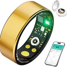 Fervidus Smart Health Ring for Women Men, Fitness Tracker with Heart Rate, Blood Oxygen, Blood Pressure, Sleep Monitoring, Step Counting, IP68 Waterproof for iPhone and Android, Size 10-image-45