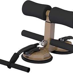 SAZ DEKOR Sit up Bar Exercise Stand Adjustable Sit up Floor Holder for Gym Office Home Brown-image-42