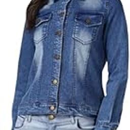 AG SWAD MASALA Women's Denim Hand Painted Long Sleeve Jacket (Blue, S)-PID61763-image-23