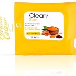 Fashion Colour Platinum Clean It Zero Hand and Face Cleaning Wipes 25N Each | Wet Wipes for Face | Hydrating,Refreshing, Soothing | (Kesar Ubtan)-29