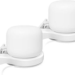 Delidigi 2 Pack ABS Wall Mount Compatible with Nest WiFi Router- AC2200 Bracket Holder Shelf for Nest WiFi Point [Built-in Cable Management](2 Pack, White)-13