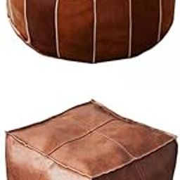 2X Boho Moroccan Pouf Cover Footstool Storage Ottoman Room Living Room-17