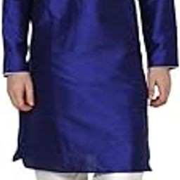 Men's Dupion Silk Contrast Piping Kurta Churidar-image-51