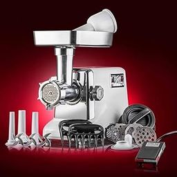 SHIPLORD® Powerful 3000W Electric Meat Grinder with Sausage Stuffer & Kubbe Maker - 3 Speeds 5 Grinding Dies 3 Stainless Steel Blades-image-83