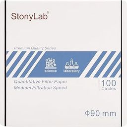 stonylab Premium Quantitative Filter Paper Circles, 100-Pack Lab Ashless Filter Paper 90 mm Diameter Cellulose Filter Paper with 20 Micron Particle Retention Medium Filtration Speed-image-67