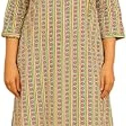 Women’s Jaipur Cotton Nighty with Zip – 3/4th Sleeves, Front Zip Closure, Overlock Finish, Free Size Fits Up to XXL – Soft & Breathable Sleepwear for Daily Use-image-14