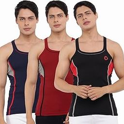 Men's Solid Regular Fit Gym Vest-image-83