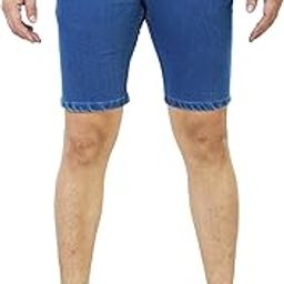 Slim Fit Mid Rise Denim Lycra Blend Western Shorts for Men-picture-12
