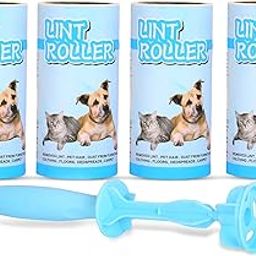 Ambiger Sticky Lint Remover Roller Hair Remover Cleaner Ideal for Removes Dust from Clothes, Cars, Furniture, Carpet, Sweater, Dust & Dirt, Set of 4 Refill Rolls 240 Sheets, Each Roll in 60 Sheets-image-53