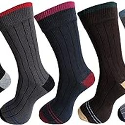 Men's Cotton Calf Length Ribbed Formal Socks (Multicolour, Free Size)(Pack of 5)-picture-32