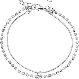 Cubic Zirconia Studded Anklet Stylish Payal Fashion Jewellery Gift for Girls & Women-15