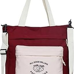 Cotton Blend Handbag with Multiple Compartments, 33x35x12 cm, Shoulder/Sling Bag Straps-image-13