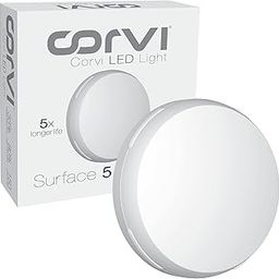 CORVI LED Surface 5 Ceiling Light | 18 Watts illumination using 12 Watts power | Dimmable & Driverless | Backlit for Maximum Output | 3000K Warm White (P1)-image-2