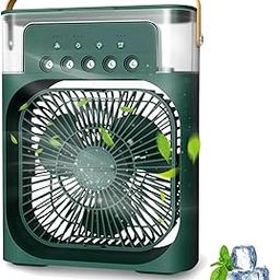 Drumstone (𝗦𝗽𝗲𝗰𝗶𝗮𝗹 𝟭𝟱 𝗬𝗲𝗮𝗿𝘀 𝗪𝗮𝗿𝗿𝗮𝗻𝘁𝘆) Mini Portable Air Conditioner Fan with LED Light, Timer & Multiple Speeds - GREEN_Multicolor-picture-26