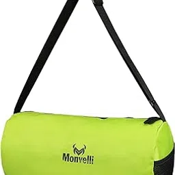 monvelli Gym Bag Body Building Polyester Duffle Gym Bag & Sports Bag for Men and Women for Fitness- 15L (Green)-picture-35