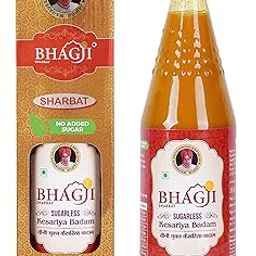 Bhagji Sugarless Kesariya Badam Sharbat With Zero Added Artificial Flavour 750ml-image-3
