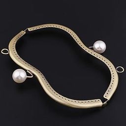 Retro Metal Purse Clutch Handle DIY Bag Craft Frame Kiss Clasp Lock White-image-90