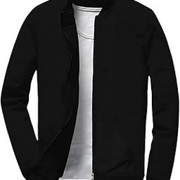 CASUAL JACKET For Men's Regular Fit Loopknit Bomber Jacket (Color Maroon)-picture-0