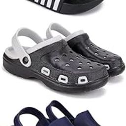 Lightweight Classic Slider || Sandals with Clogs for Men-Combo-COMBO(3)-3024-3018-3136-10 -P2-23