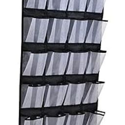 Home Style India Over The Doorfabric Shoe Clothing Organizer With 24 Reinforced Pockets Assorted-image-9