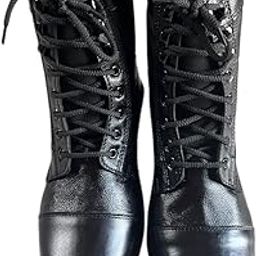 MUKHARI High Ankle Length Long Boots for Men | Lace-up Black Casual Boots for Men-image-78