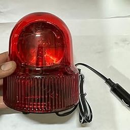 AUTO MT Universal 1Pc. Police Revolving Revolver Light Led Rotating Emergency Roof Warning Round Light For All Vip Car All Vehicles Car Suv Muv Vip Car Fancy Lights(: Red-Lens-Police-Revolving-Light)-19
