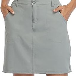 Women's Outdoor Skort Golf Skort Casual Skort Skirt UPF 50+ Quick Dry Pockets Tennis Active Hiking Gray L-image-81