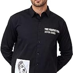 Resilient Cotton/Full Sleeve Shirt Front & Back Print with Patch Work/Best for Casual and Party Looks/Relaxed FIT //-image-98