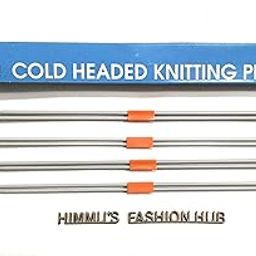 HIMMU'S FASHION HUB Pony Light Weight Single Point Knob Aluminium Knitting Pins/Knitting Needles Combo (Grey, Size No. 9, 10, 11 & 12) (Length 25cm)-picture-18
