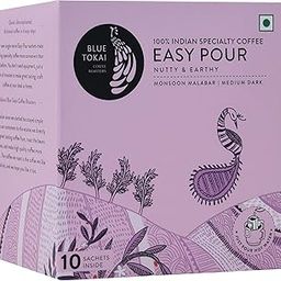 Blue Tokai Coffee Roasters Easy Pour Over Coffee Drip Bags | Monsoon Malabar - Medium Roast | Nutty & Earthy | Pack of 10 | 100% Arabica Specialty Coffee | Ready to Brew in 2min | Just pour hot water-11