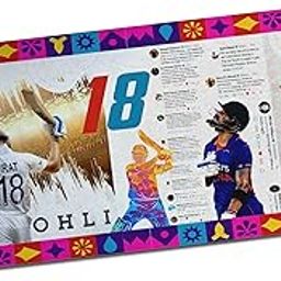 Morons Indian Legend - Virat Kohli - Gaming Mouse Pad - Gaming Desk mat, Anti-Skid Rubber - Best for Gaming, PC - Table Mat - 11x23 in; Pack of 1 [Incl. of 1 Keychain]-15
