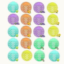 Fresh n clean Urinal Screen Anti-Splash Toilet Mat Bathroom Deodorizer Spatter with Air Freshener for Restroom (Multicolor,Lemon, Orange, Natural Breeze, Lavender, Nature Green Fragrance, Pack of 20)-image-86