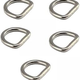 TRENDYNEST® 2x5Pcs D Rings Extra Thick for Hardware Bags Ring Straps Ties Tote Accessories 0.3cmx1.5cmx1.2cm Silver | Crafts | Leathercrafts | Leathercraft Accessories | Rings-image-81
