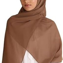 GIRLS GEORGETTE SOLID PLAIN SCARF STOLES SHAWL HIJAB FOR WOMEN 85 X 180 CM-18