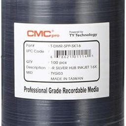 CMC Pro - Powered by Taiyo Yuden Technology 16x Silver Inkjet Hub Printable 4.7GB DVD-R in 100 Disc Tape Wrap-image-26