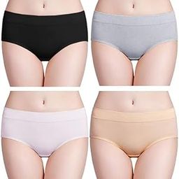 Breathable Cotton Panties for Women, Stretchy Hipster Women's Underwear, mid Waist Ladies Underpants, Multipack Briefs Panties for Women-picture-34
