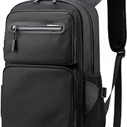 WALKENT Waterproof 15.6" Laptop Bag 24L, Night Reflective Zipper, Multiple Front & Side Pockets, Backpack for Office College School Men Women - Glam Black-image-67