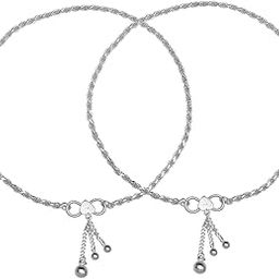 925 Sterling Silver Modern Wedding Anklets for Women-27