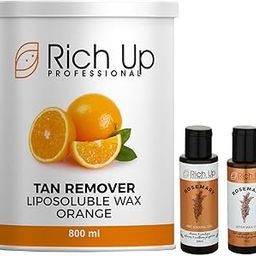 RICH UP 800ml Liposoluble wax - Orange flavor (With 60ml Pre wax gel & 60ml After waxing oil)-image-47