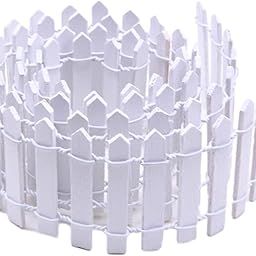 CLUB BOLLYWOOD® Miniature Fairy Garden Fence 90x5cm for Dollhouses Fairy Gardens Accessories White| Statues & Lawn Ornaments| Statues & Lawn Ornaments|1 Miniature Fence Garden Decor-20
