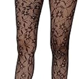 Black Floral Design Women's/Girls's High Waist Pantyhose Tights Fishnet Stockings Mesh Net Style Nylon & Spandix-15