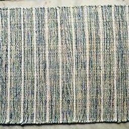 Pooja Mat Pooja Aasan Cotton Mat Yoga Dinner Office Ghar Handwoven Traditional Floor Mat Living Room Home Sitting Washable Reversible Mat (45x65 cm) STAAR Decor - 1 Pc (Sea Green)-22