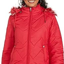 Women's Regular Fit Bomber Jacket with Detachable Hood - Stylish & Comfortable Winter Wear |Material: Nylon-image-13
