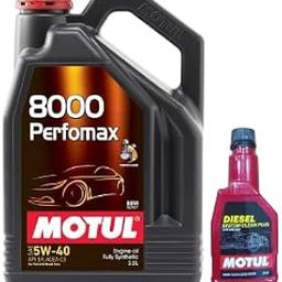 Motul 8000 Perfomax 5W-40-3.5L|Fully Synthetic|Maximum Performance|Suitable for Petrol, Diesel & CNG with Diesel System Clean Plus (200ml) Combos-image-11