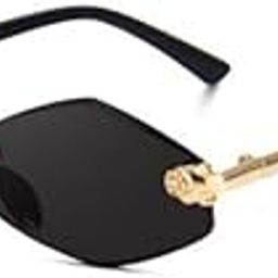 Luxury Rimless Sunglasses For Men Women, Cartiar Metal Frame, Non-Polarized UV Protection Frameless sunglass-image-90
