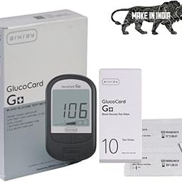 GlucoCard G+ Diabetes Monitor – 10 Strips, No Coding, Quick & Accurate Results-10