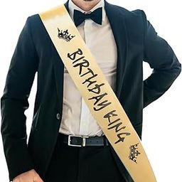 Wanna Party Birthday King Sash for Party Decoration/Sash for Birthday Boy or Men/Happy bitrthday Sash for Adults-image-53