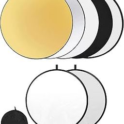 6Pcs Reflectors for Photography, Reflector with Storage Bag, Studio and Outdoor Use by Professionals and Enthusiasts, Collapsible Light Photography and Camera Accessories Kit-image-30