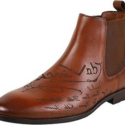 metro Men's Slip On Closure Boots with Mid Heel-picture-30